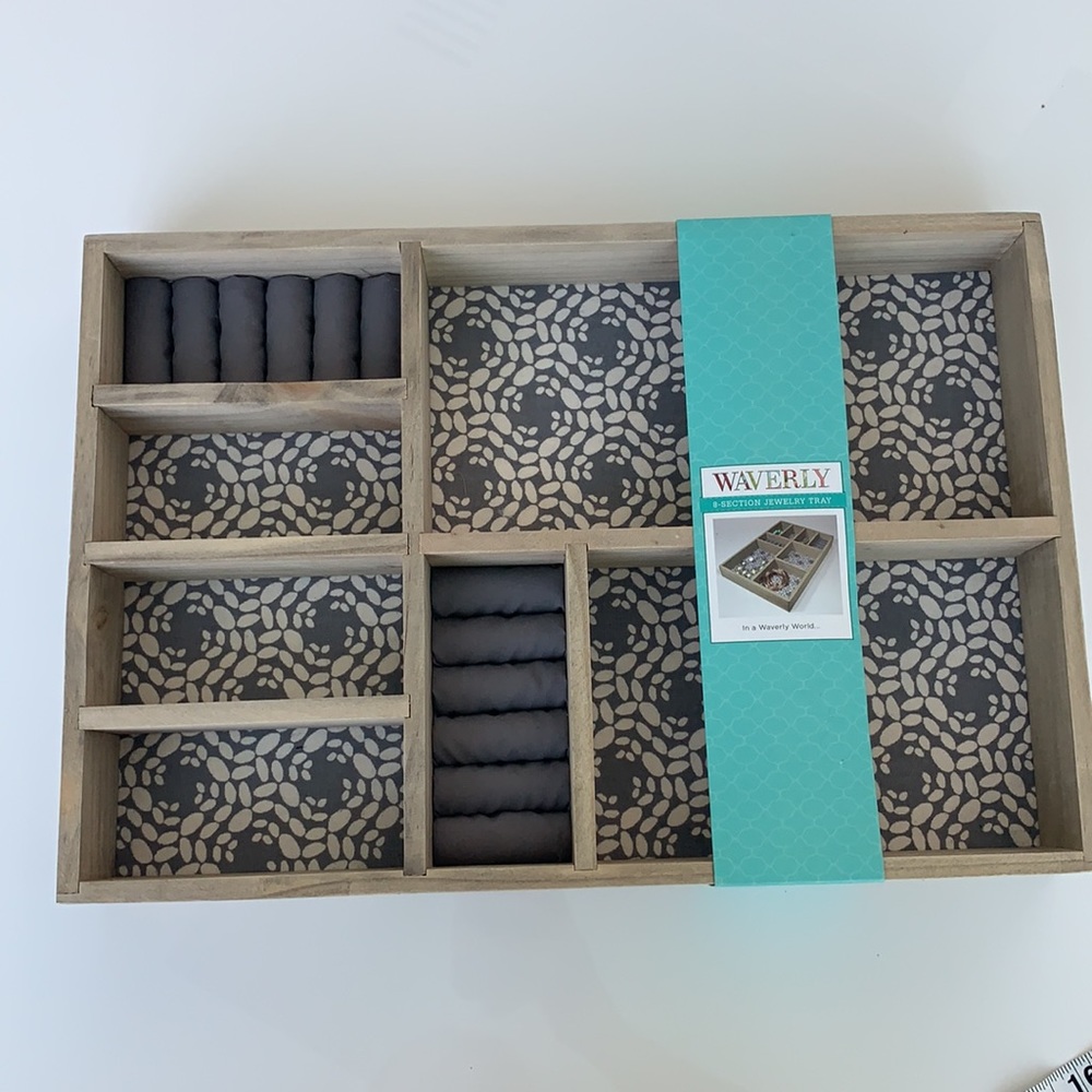 Wooden jewelry tray organizer perfect for jewelry and other small accessories